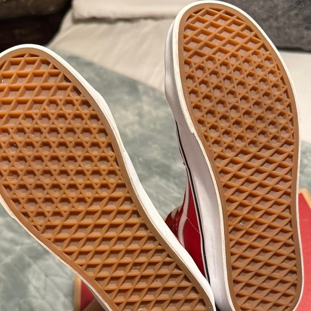 Vans Red Canvas High-Tops - Picture 8 of 8